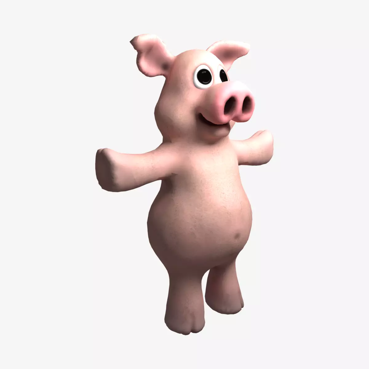 Cartoon Funny Pig  3D model_0
