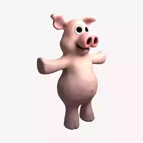 Cartoon Funny Pig 