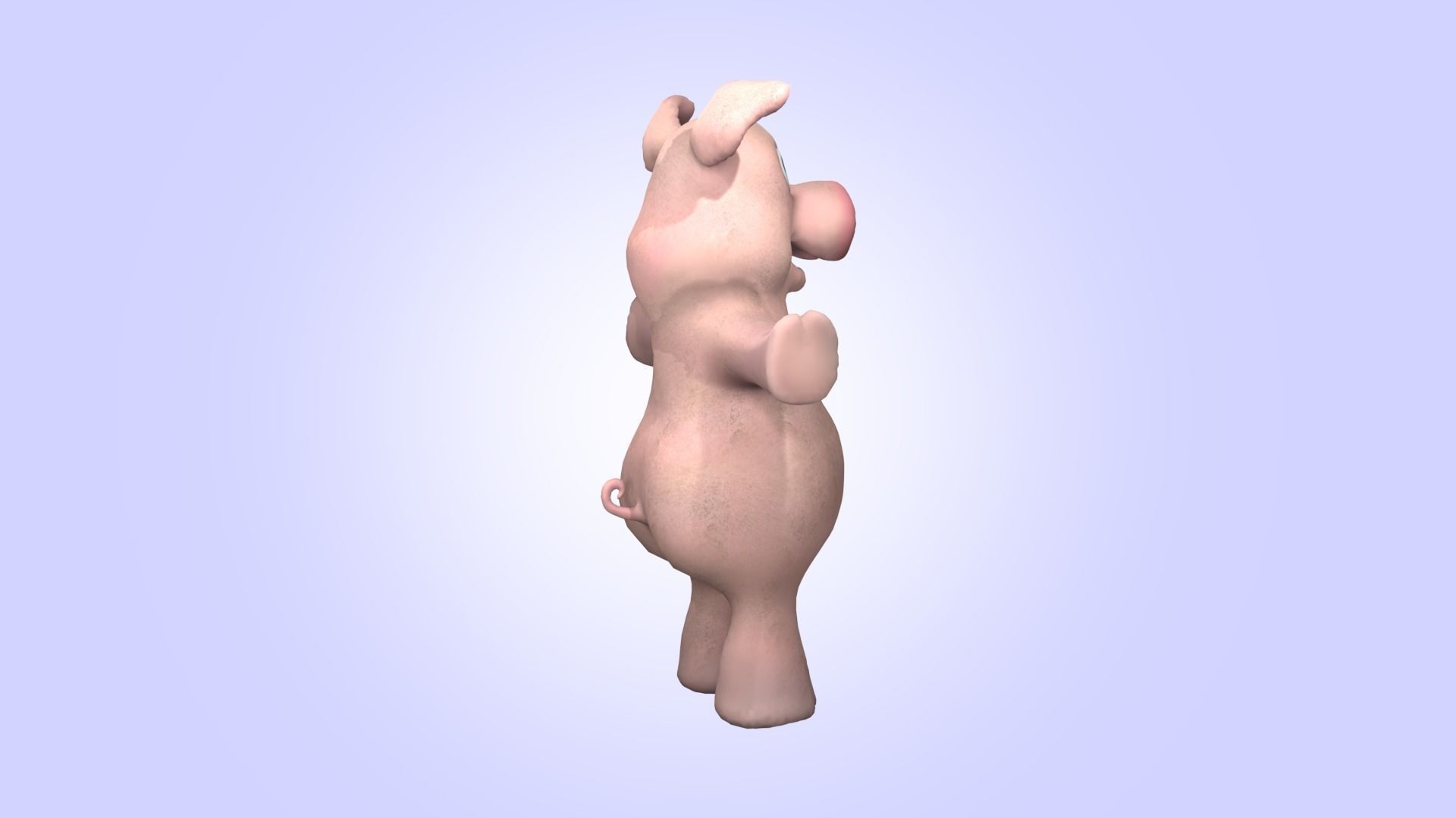 Cartoon Funny Pig  3D model_8