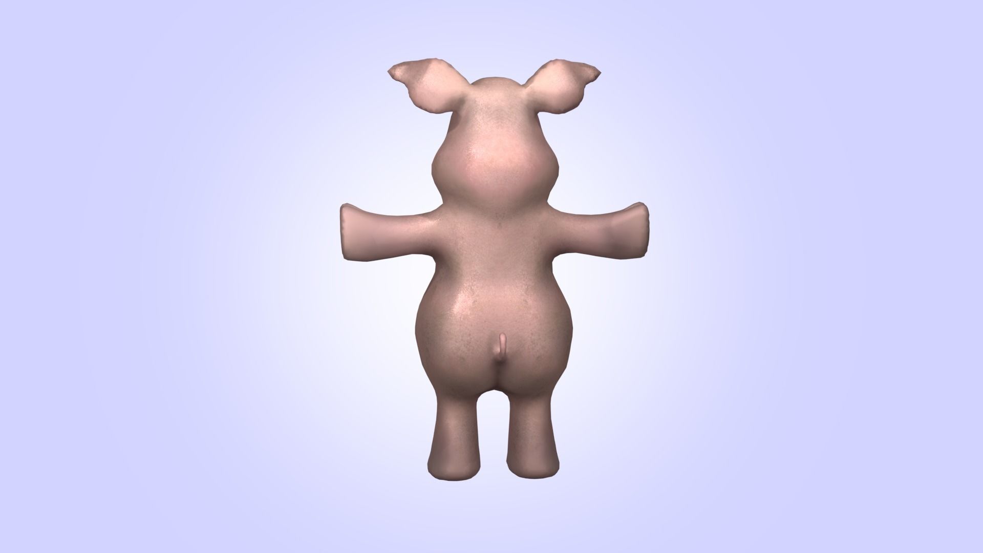 Cartoon Funny Pig  3D model_11