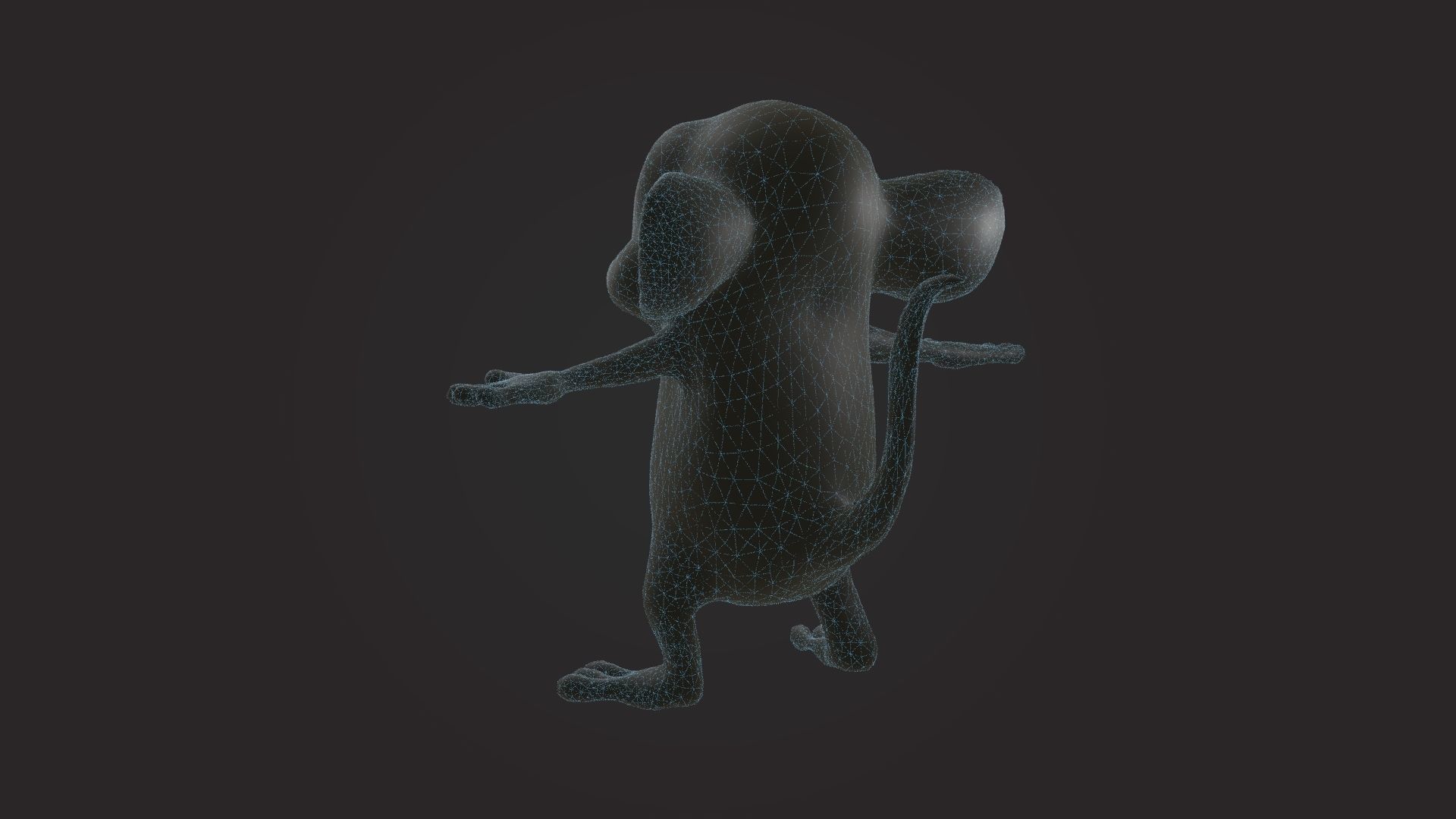 Sewer Rat Cartoon 3D model_16