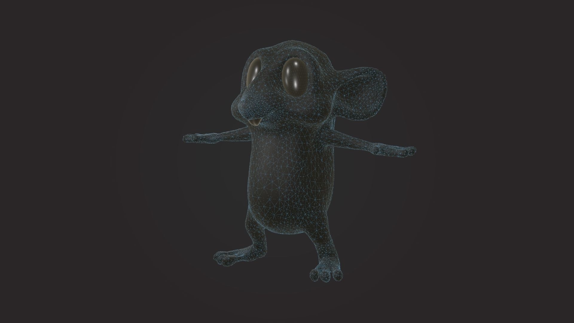 Sewer Rat Cartoon 3D model_15