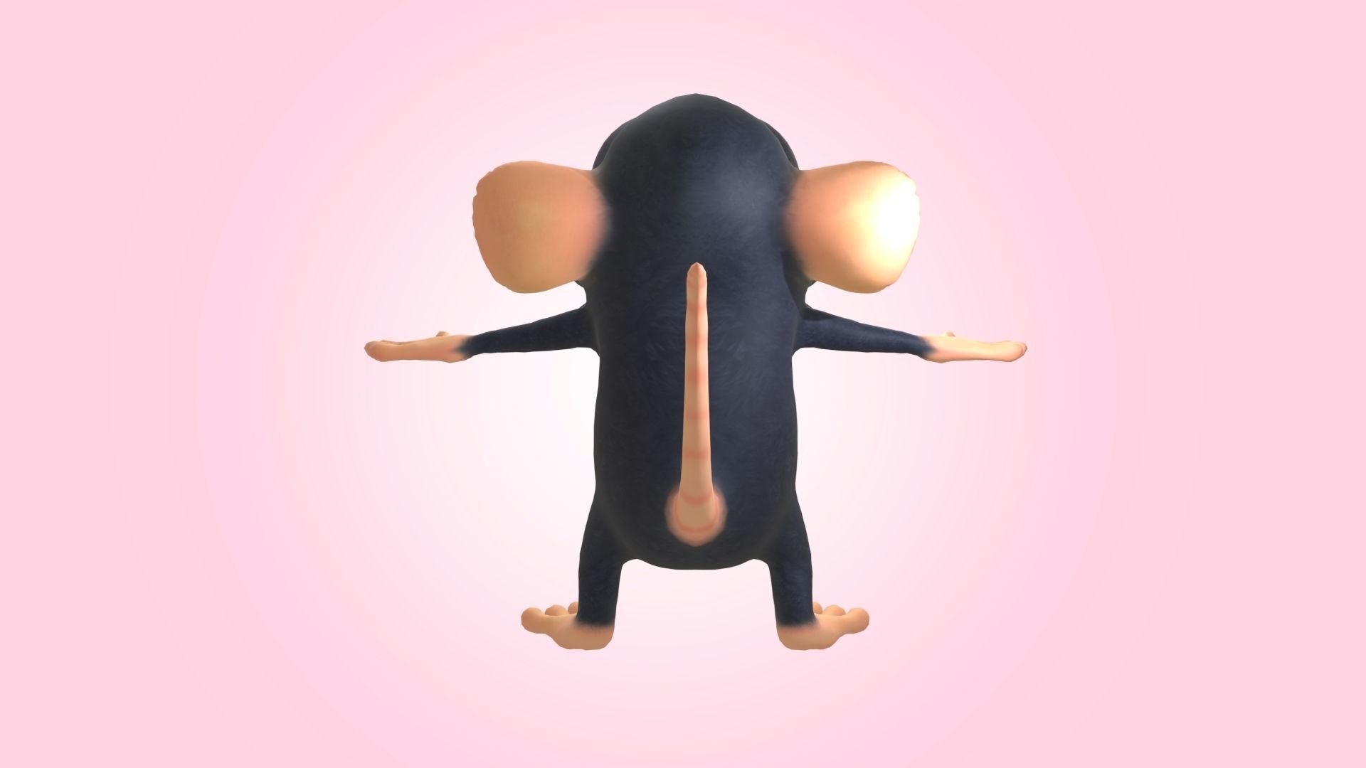 Sewer Rat Cartoon 3D model_13