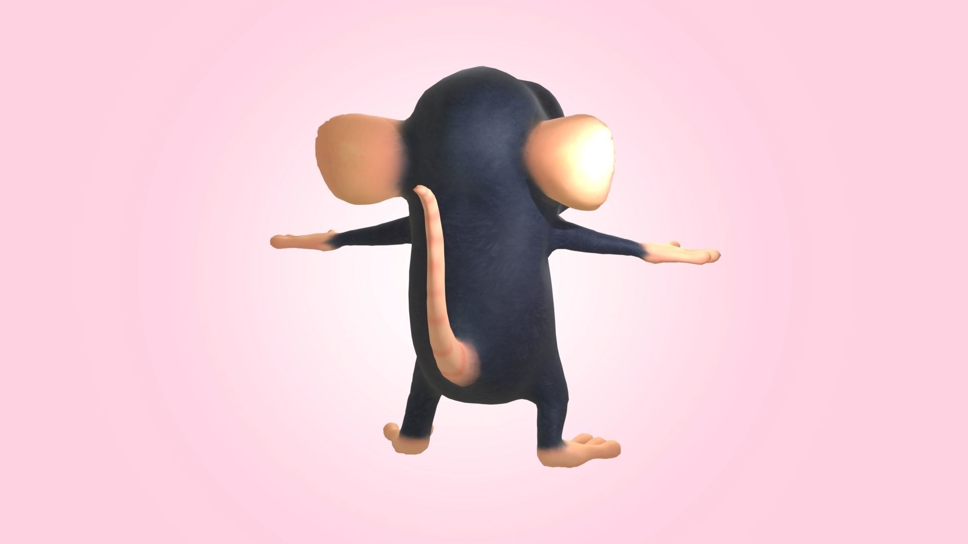 Sewer Rat Cartoon 3D model_14