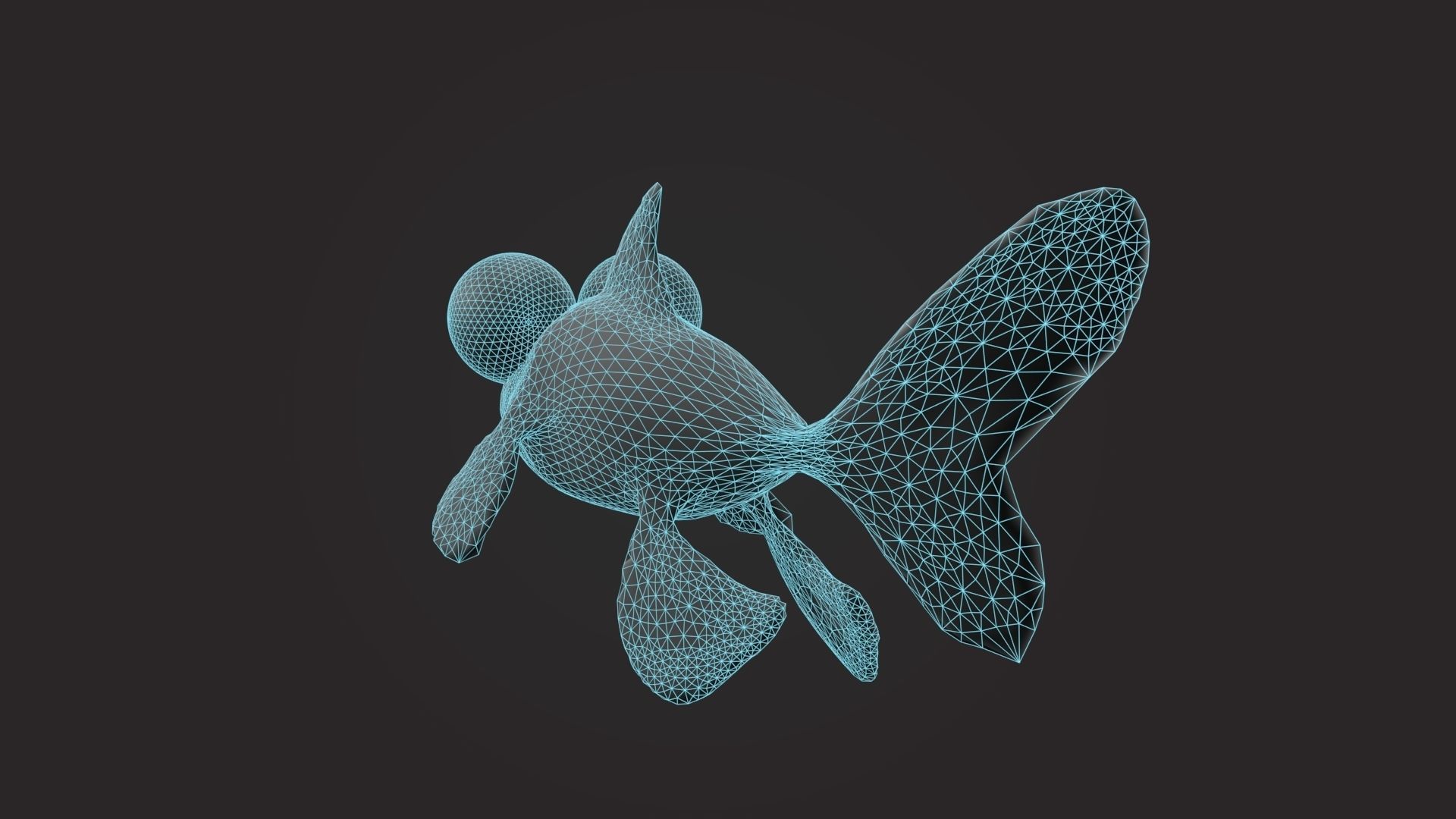 Cute Cartoon Goldfish 3D model_18