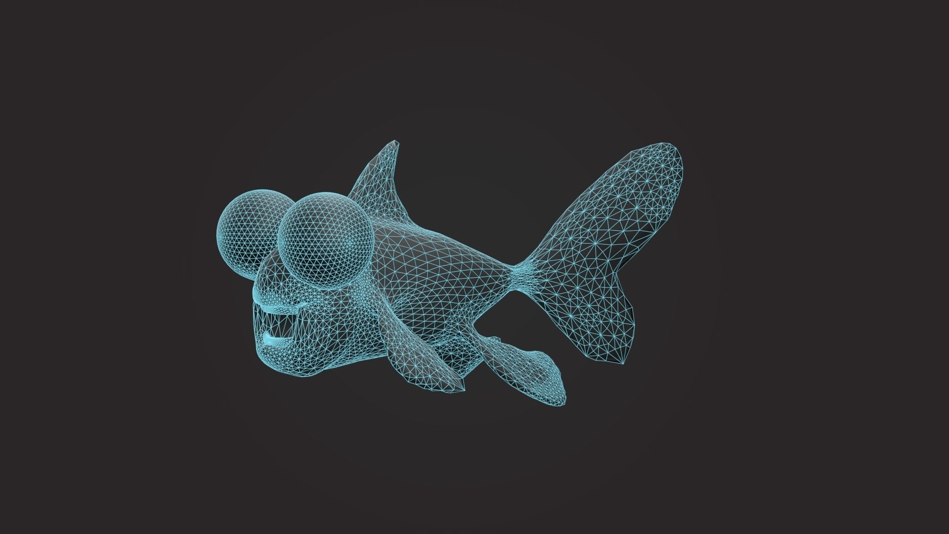 Cute Cartoon Goldfish 3D model_17