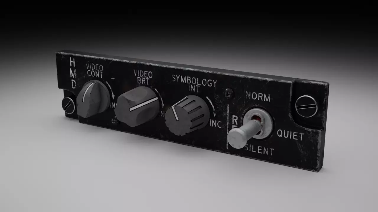 F16 HMD Panel 3D model_0
