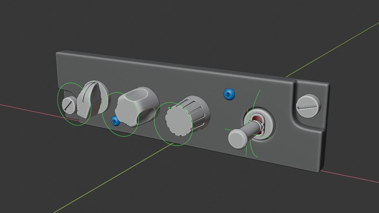 F16 HMD Panel 3D model_7