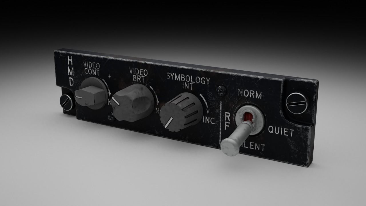 F16 HMD Panel 3D model_2