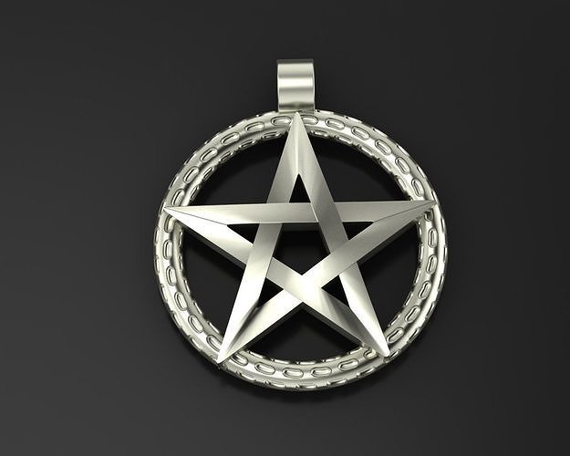 Pendant Pentagram 3D print model
