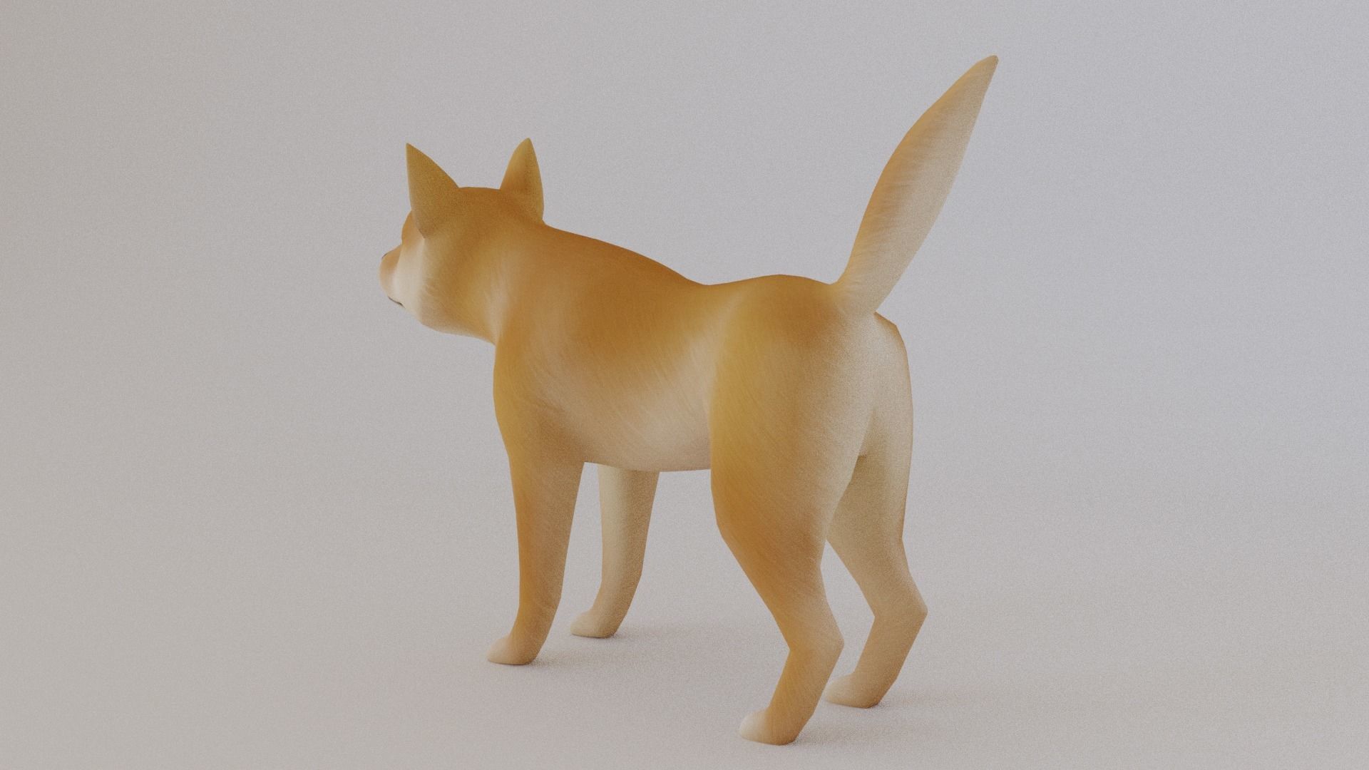Cartoon Shiba Inu Low-poly 3D model_2
