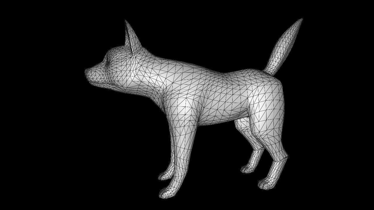 Cartoon Shiba Inu Low-poly 3D model_7