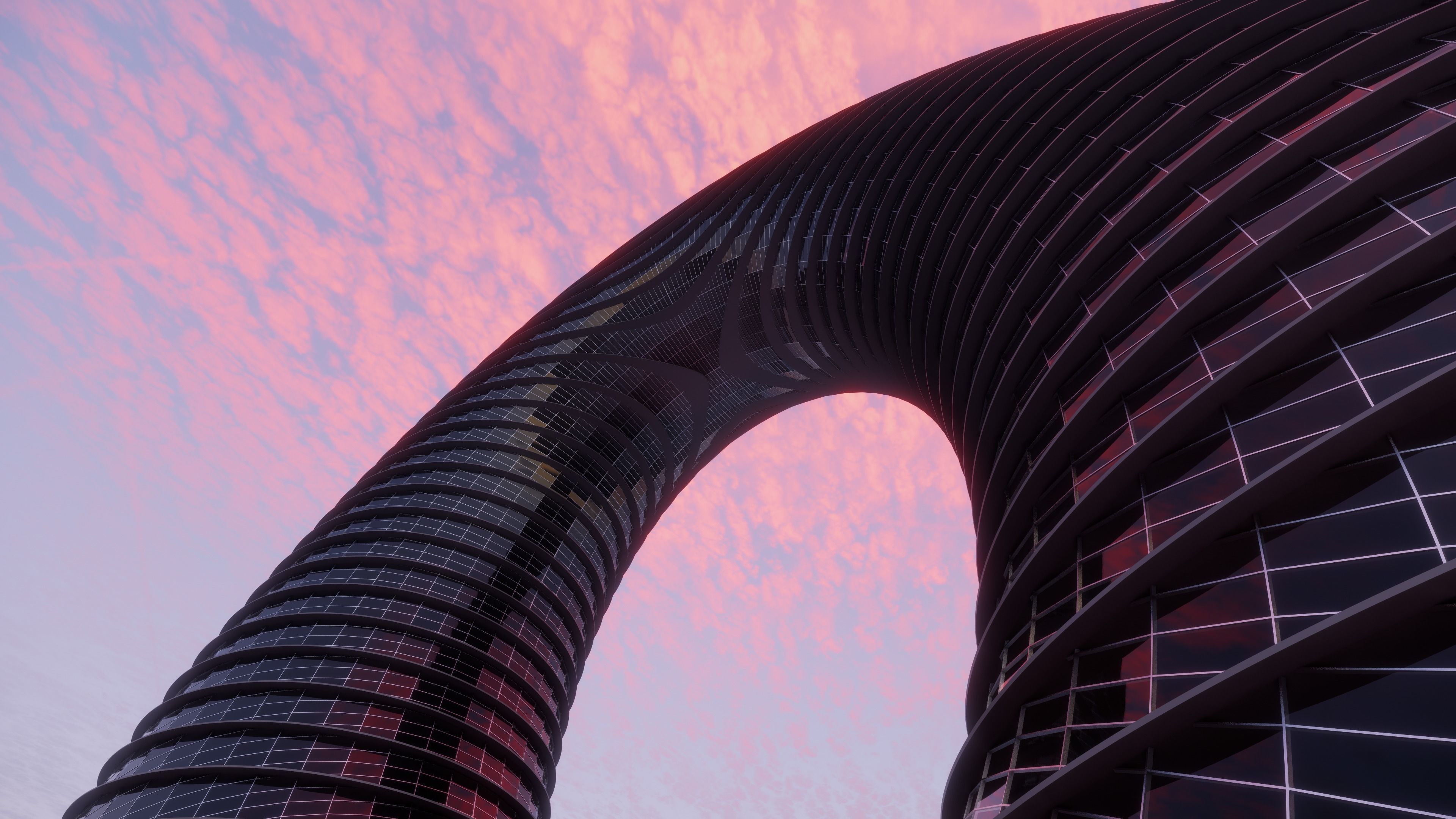 Modern Hotel Design 3D model_1