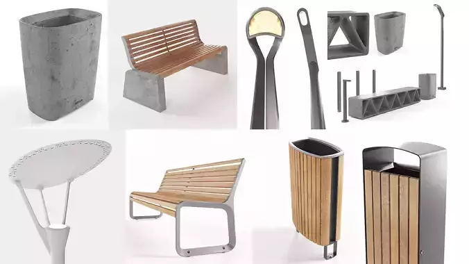 mmcite elements for park 3D Model Collection