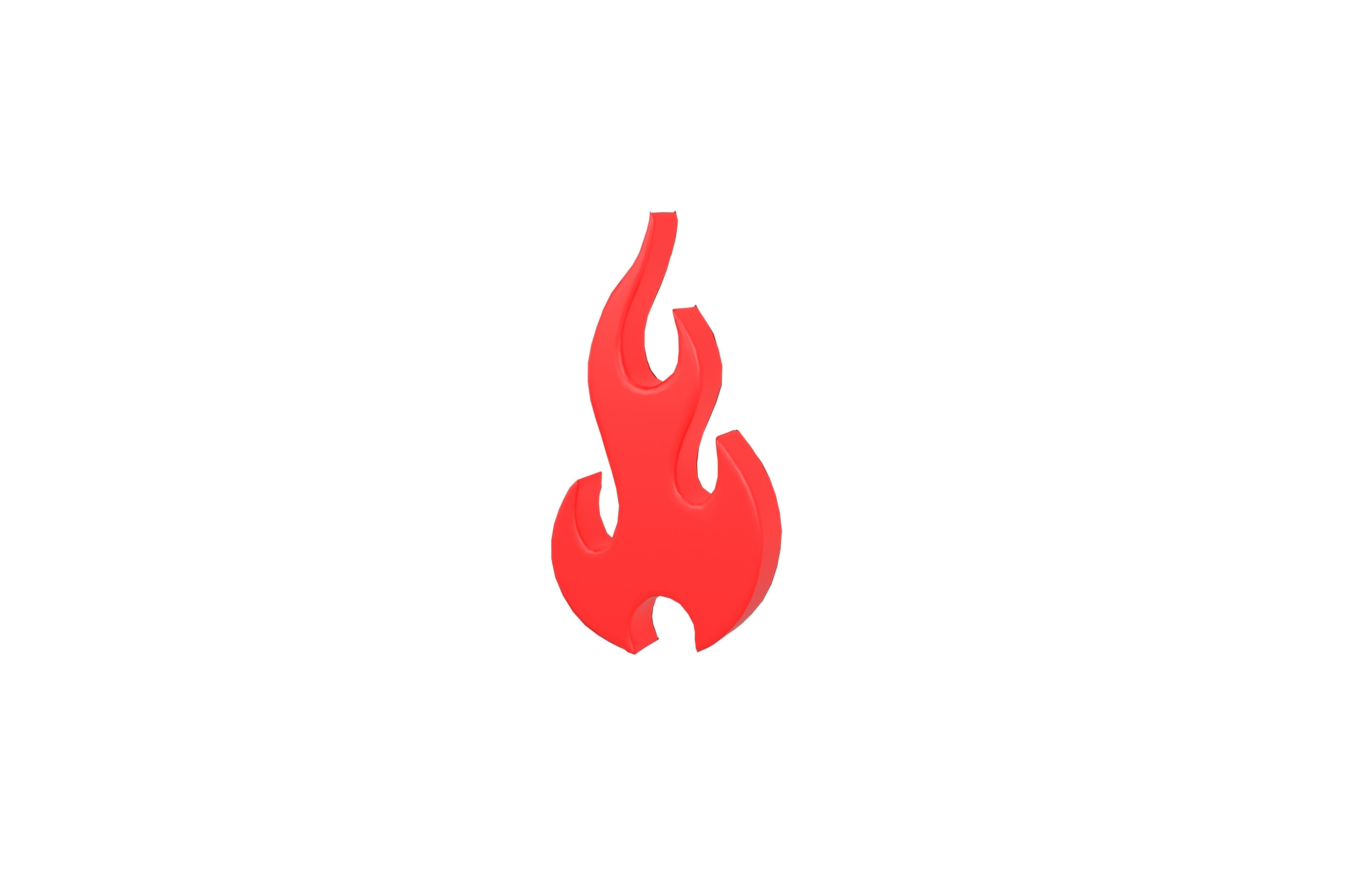 Fire Symbol v9 002 Low-poly 3D model_2