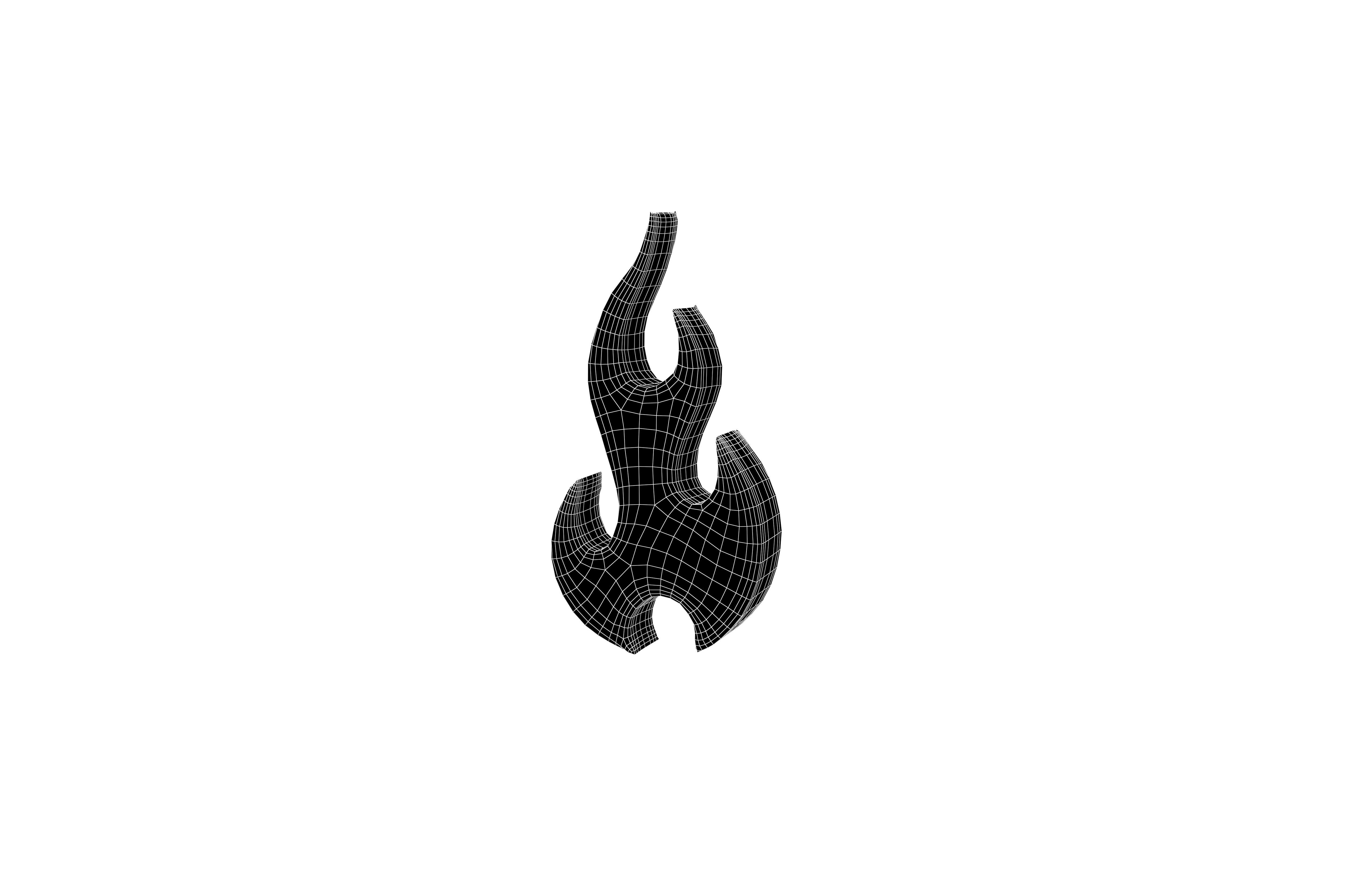Fire Symbol v9 002 Low-poly 3D model_4