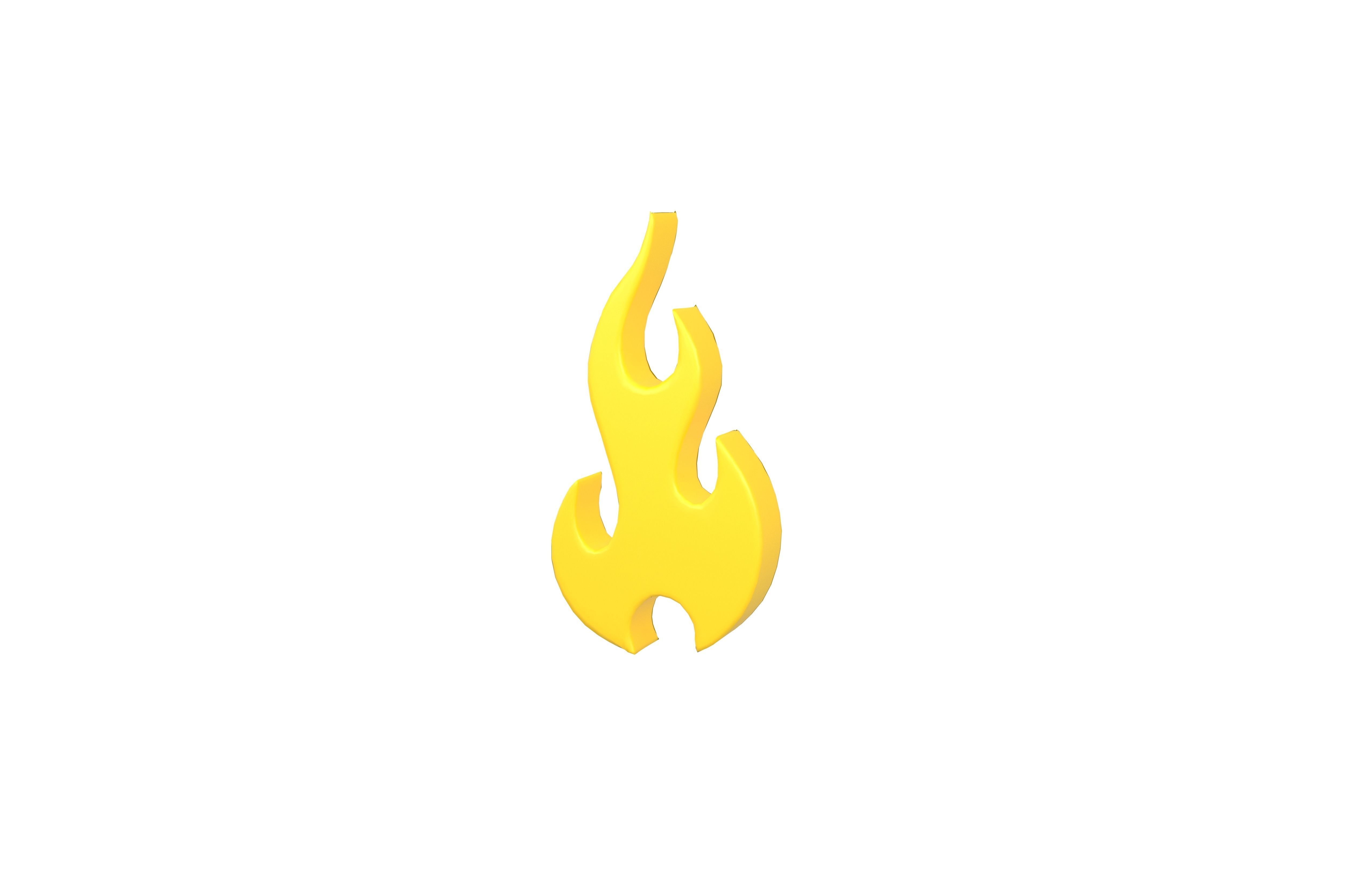 Fire Symbol v9 005 Low-poly 3D model_2