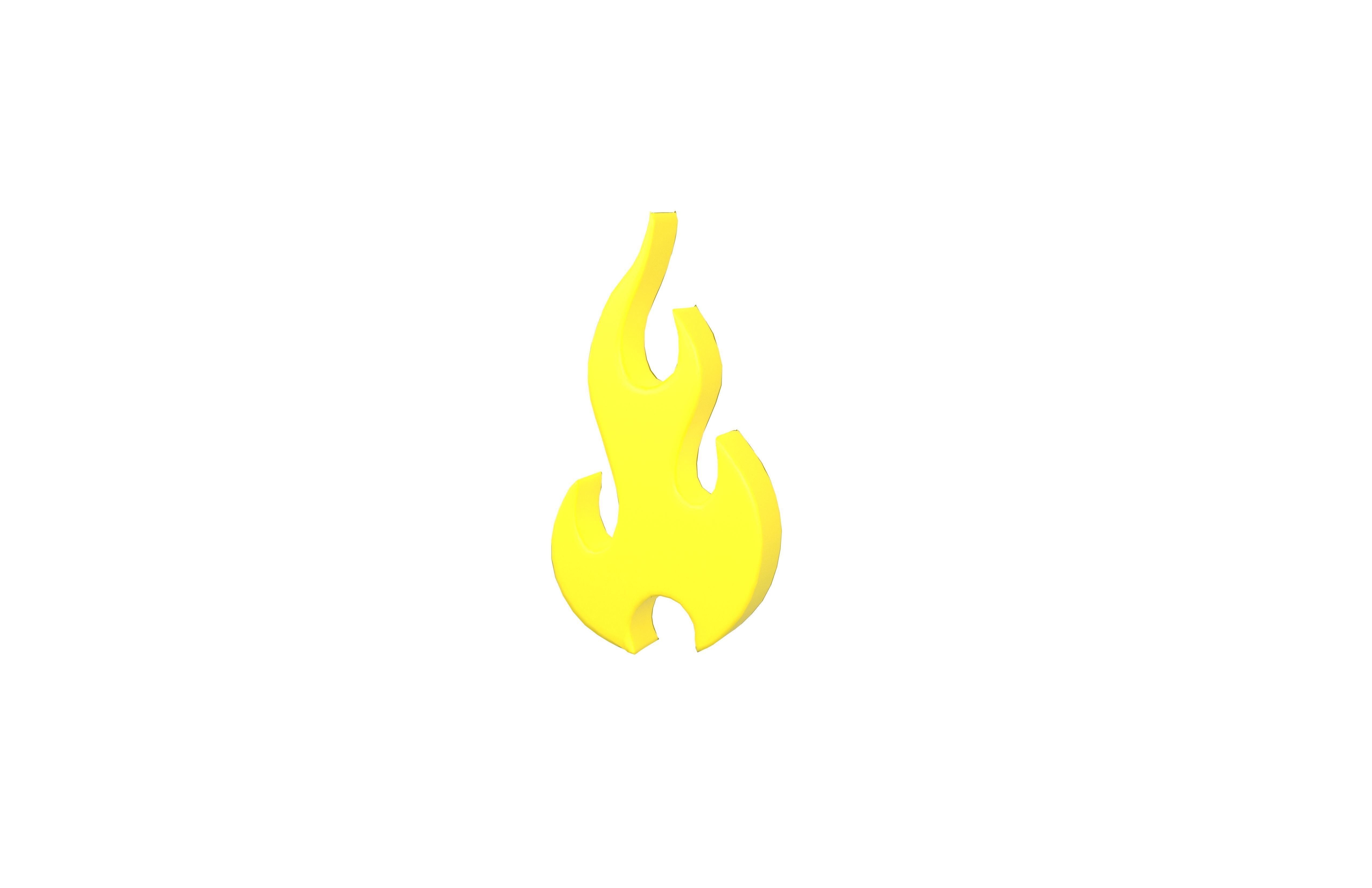 Fire Symbol v9 006 Low-poly 3D model_2