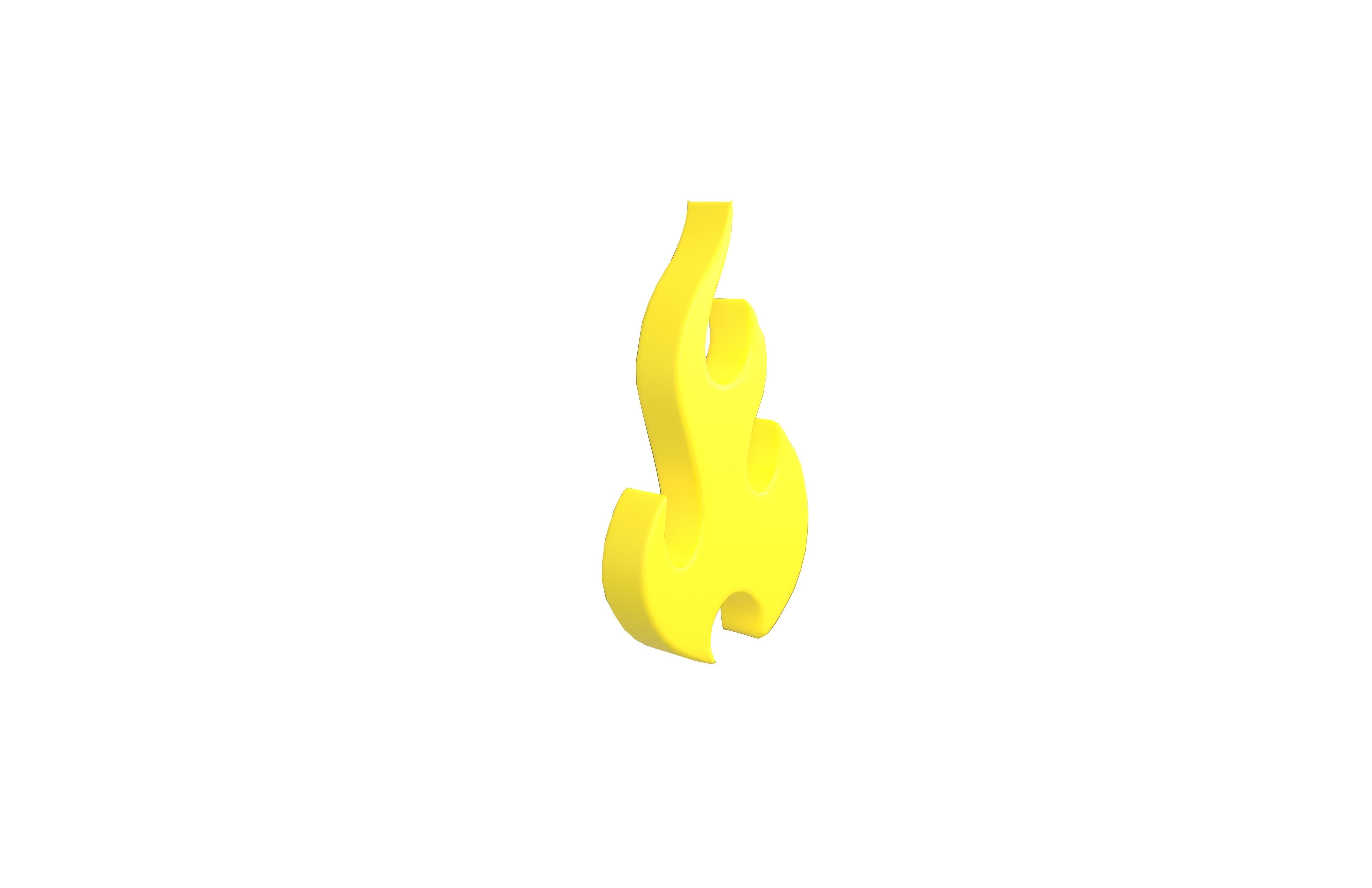 Fire Symbol v9 006 Low-poly 3D model_3