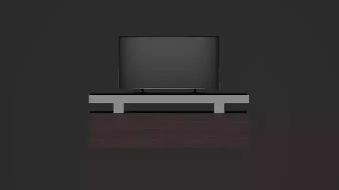 TV stand Low-poly 3D model