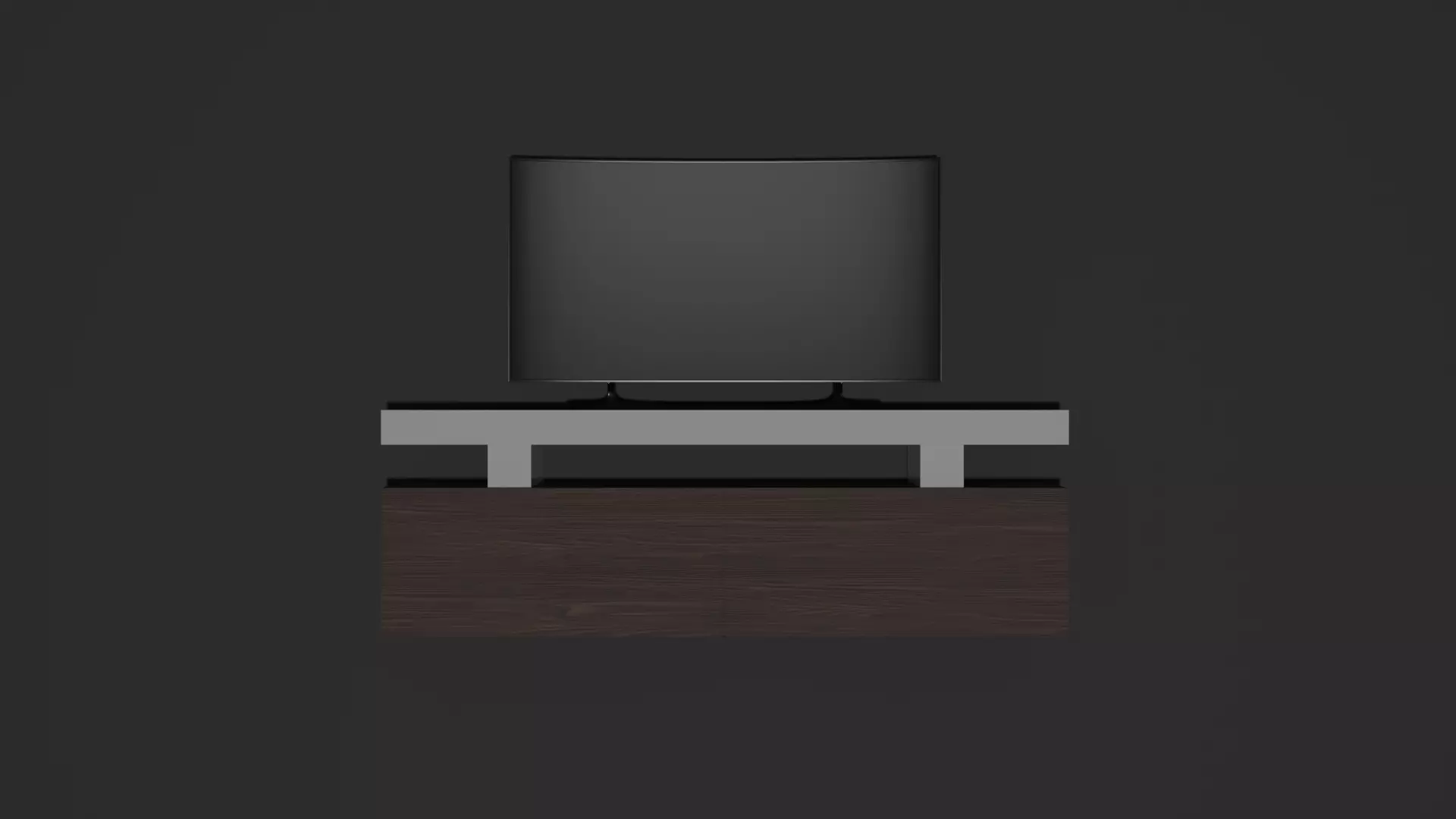 TV stand Low-poly 3D model_0
