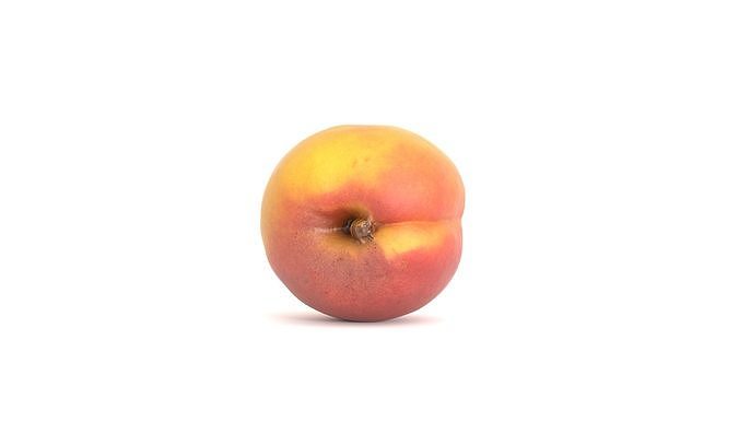 Apricot Fruit Photoscan Low-poly 3D model 6