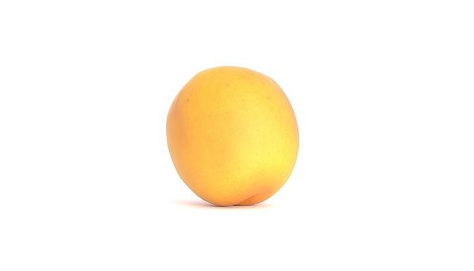 Apricot Fruit Photoscan Low-poly 3D model 4