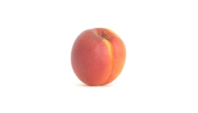Apricot Fruit Photoscan Low-poly 3D model 2