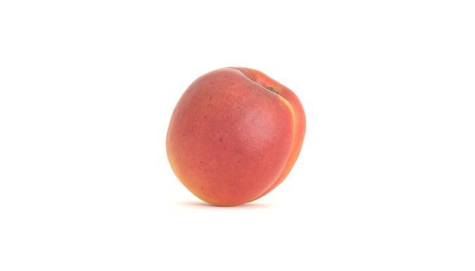 Apricot Fruit Photoscan Low-poly 3D model 5