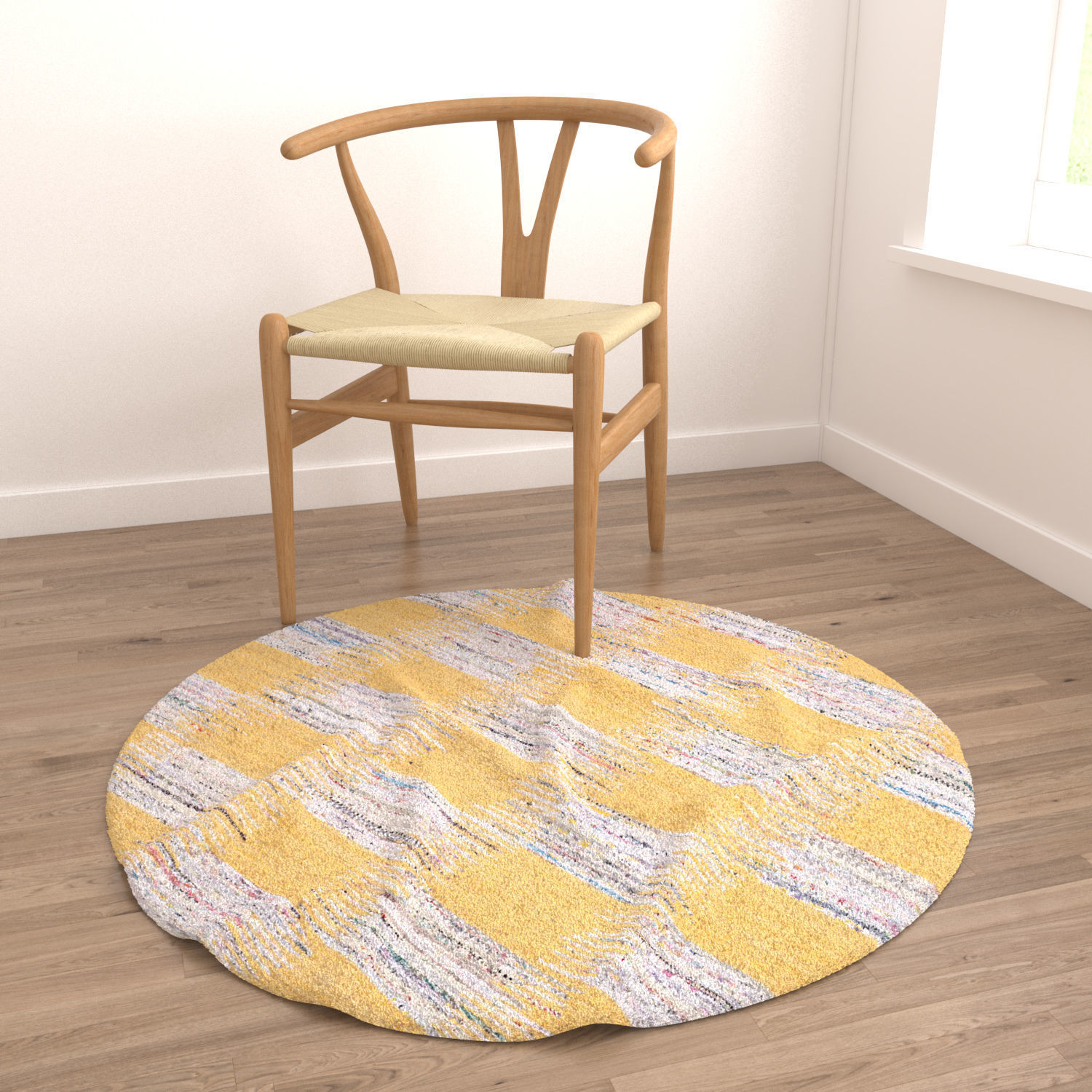 Round Rug Set 223 3D model_3
