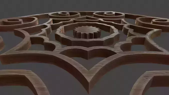 DECO-001 Wooden Deco Low-poly 3D model