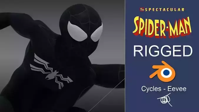 Spectacular Spider - Man Symbiote Suit 2 Low-poly 3D model