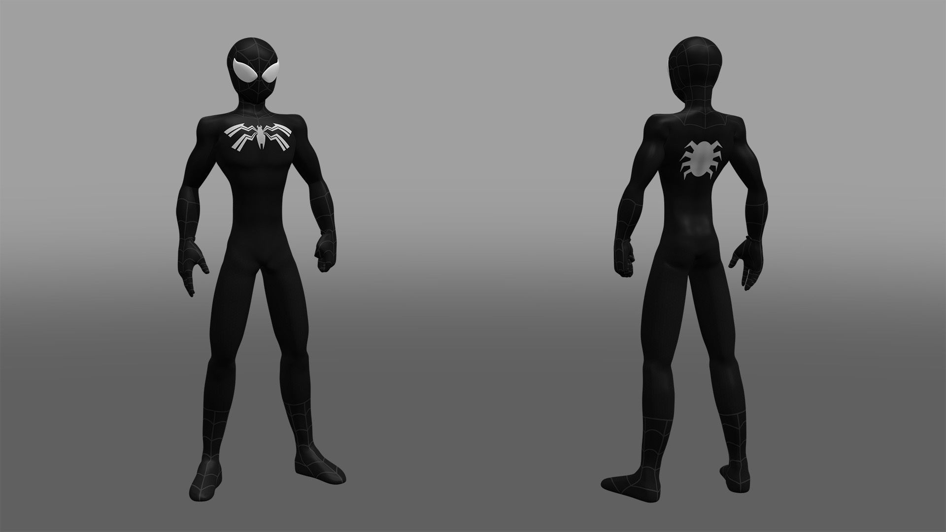 Spectacular Spider - Man Symbiote Suit 2 Low-poly 3D model_7
