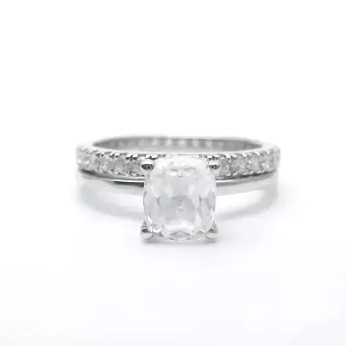 3DM Format Vintage oval cut engagement ring set