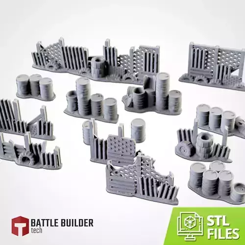 POST-APOCALYPTIC BARRICADES 3D print model