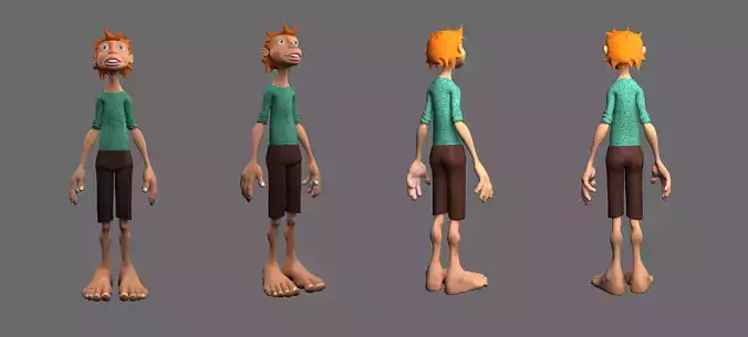 Satan cartoon character 3D model