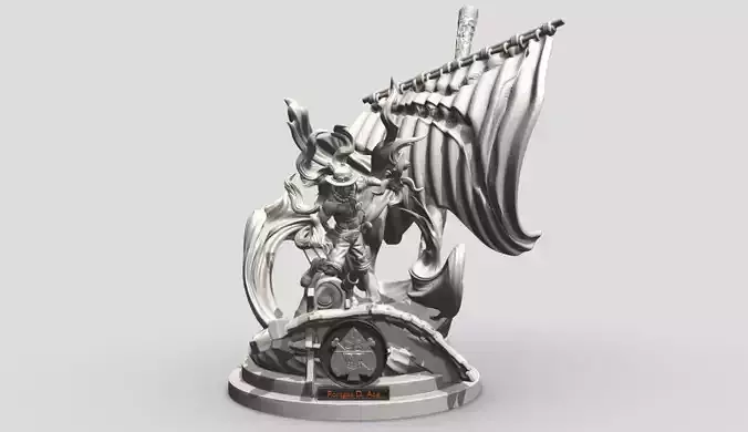 PORTGAS D  ACE - ONE PIECE - 3D PRINTABLE 3D print model