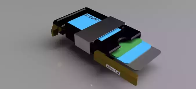 SLIM WALLET WITH MONEY CLIP 3D print model