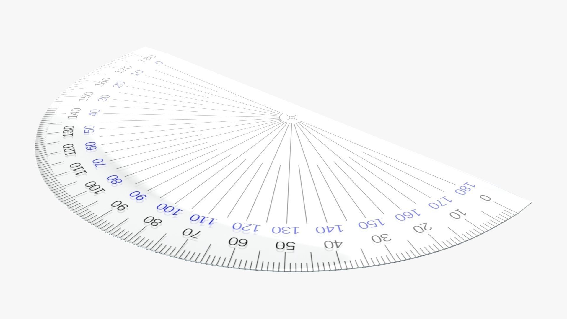 Protractor half-circle 02 3D model_3