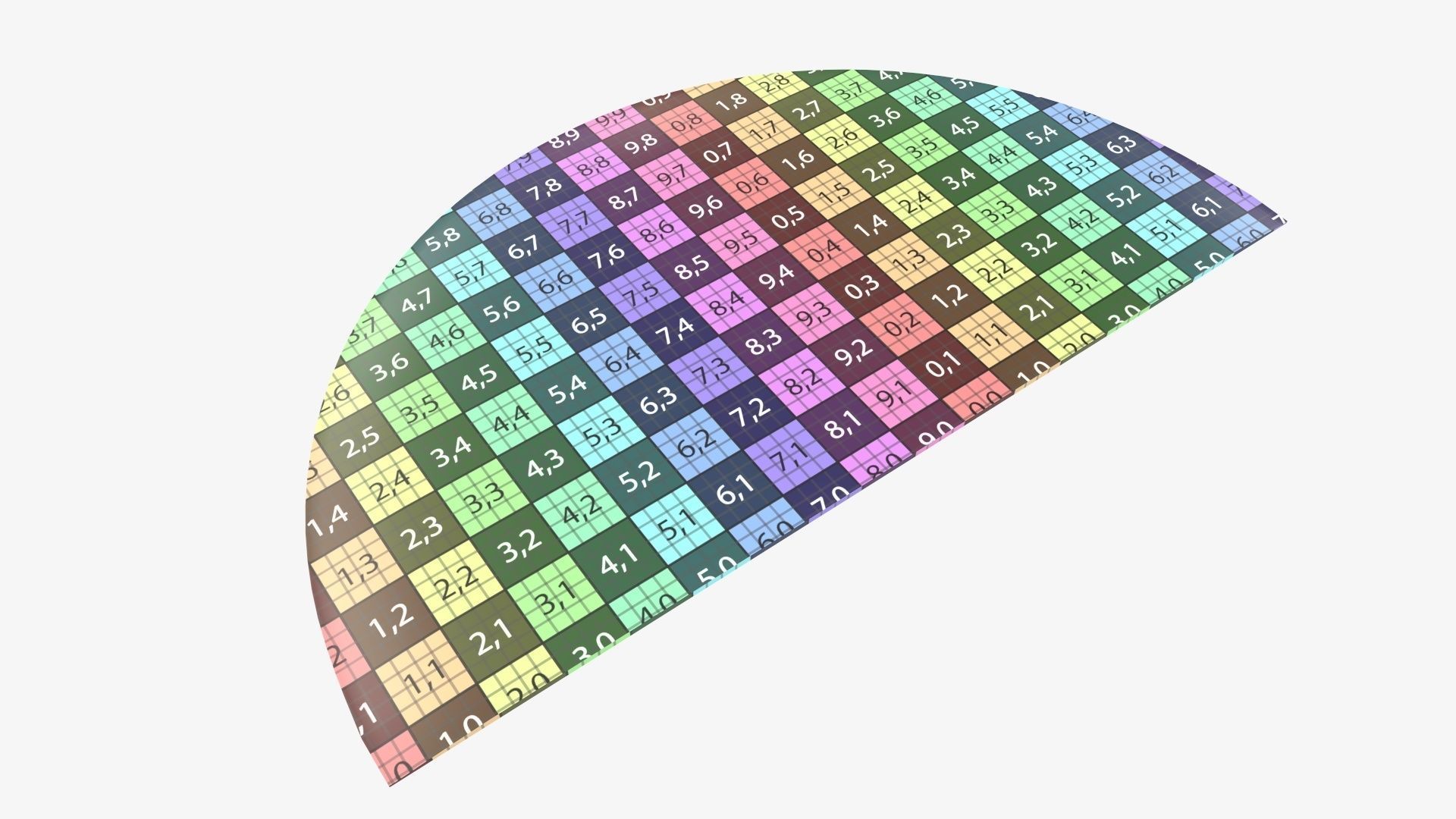 Protractor half-circle 02 3D model_6