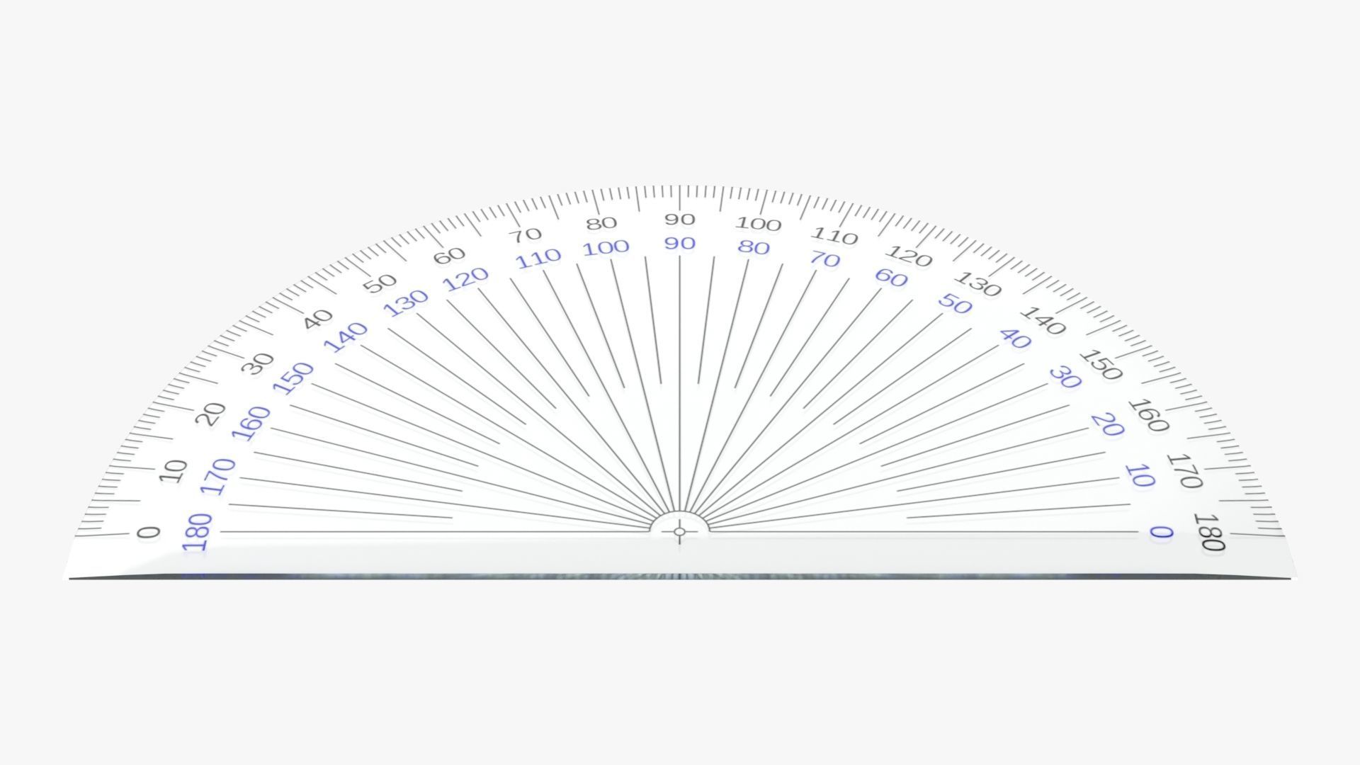 Protractor half-circle 02 3D model_2