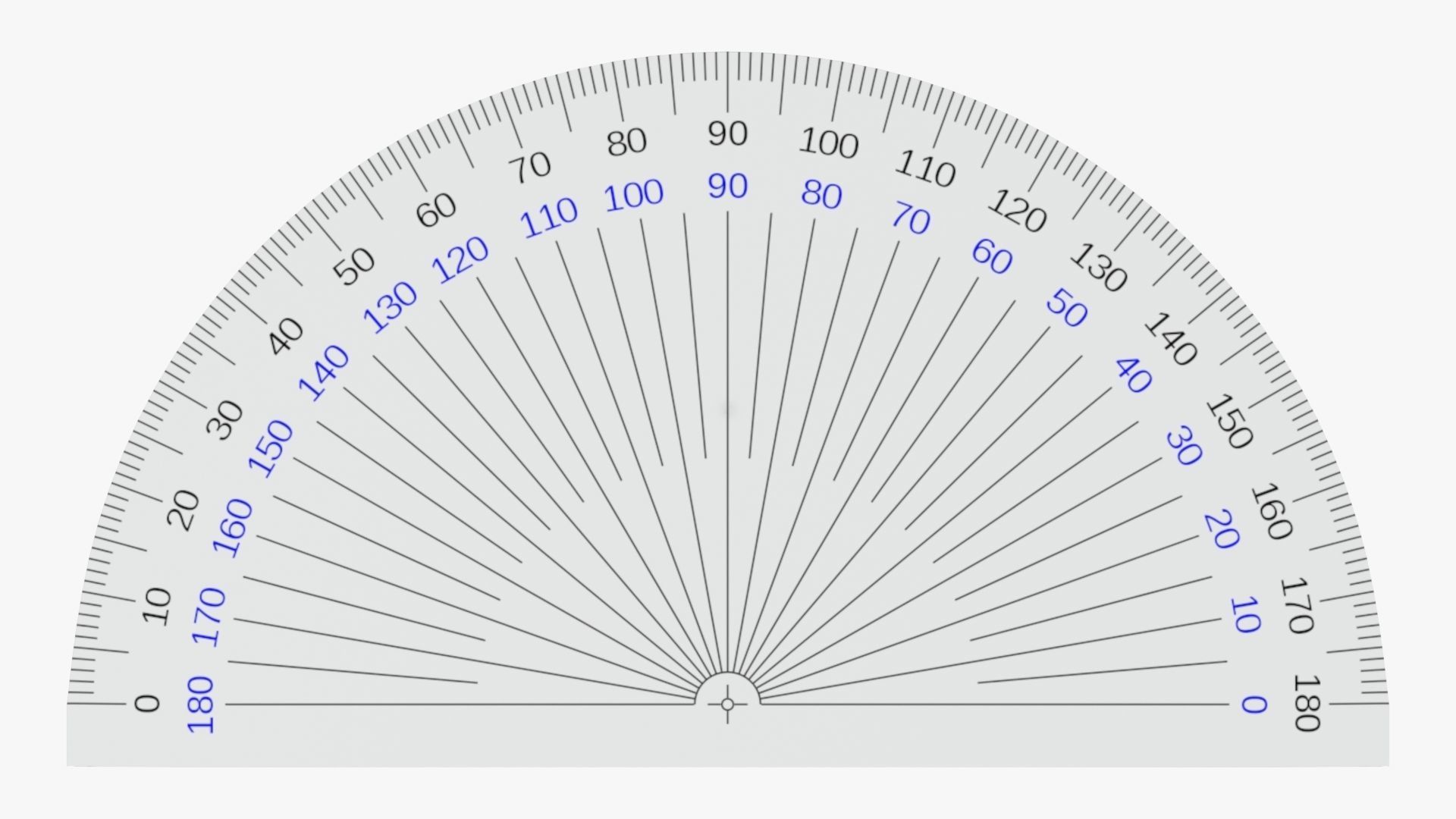 Protractor half-circle 02 3D model_4