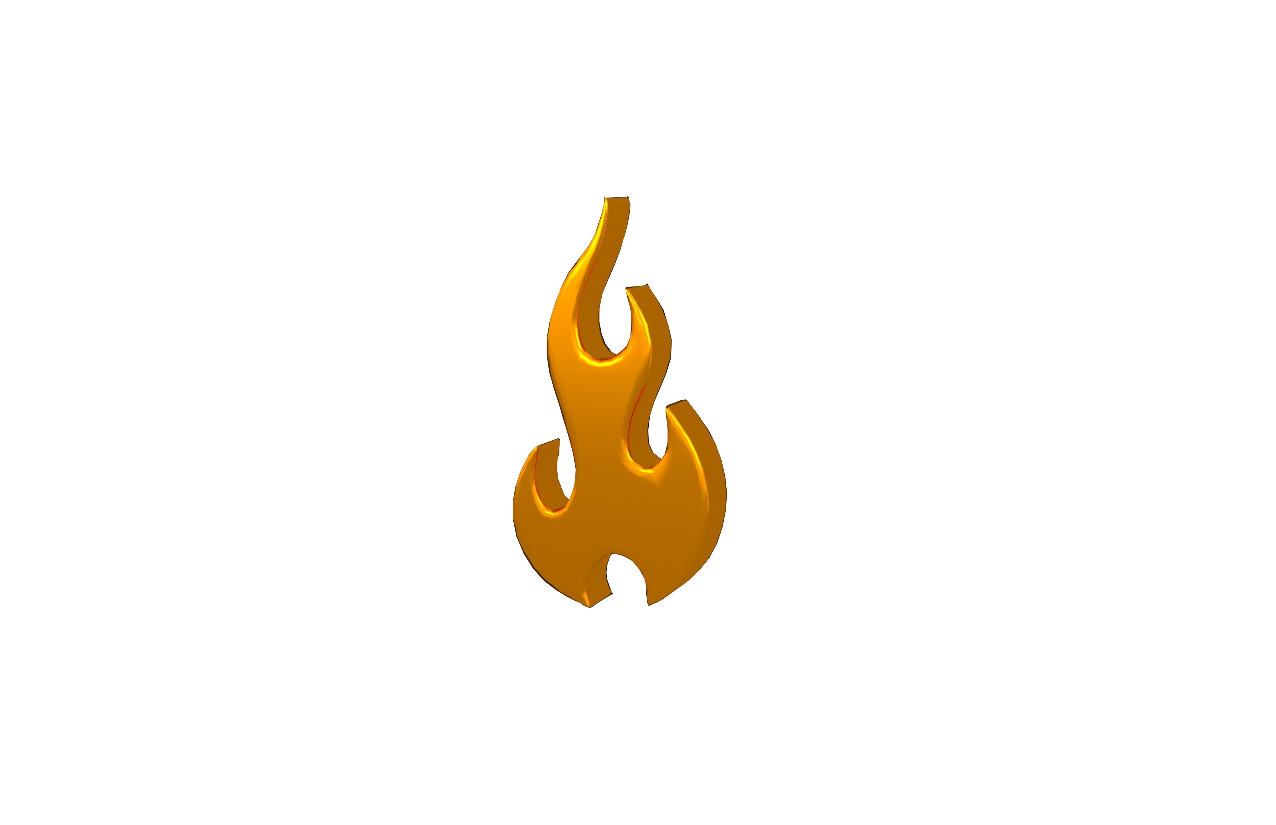 Fire Symbol v9 011 Low-poly 3D model_2