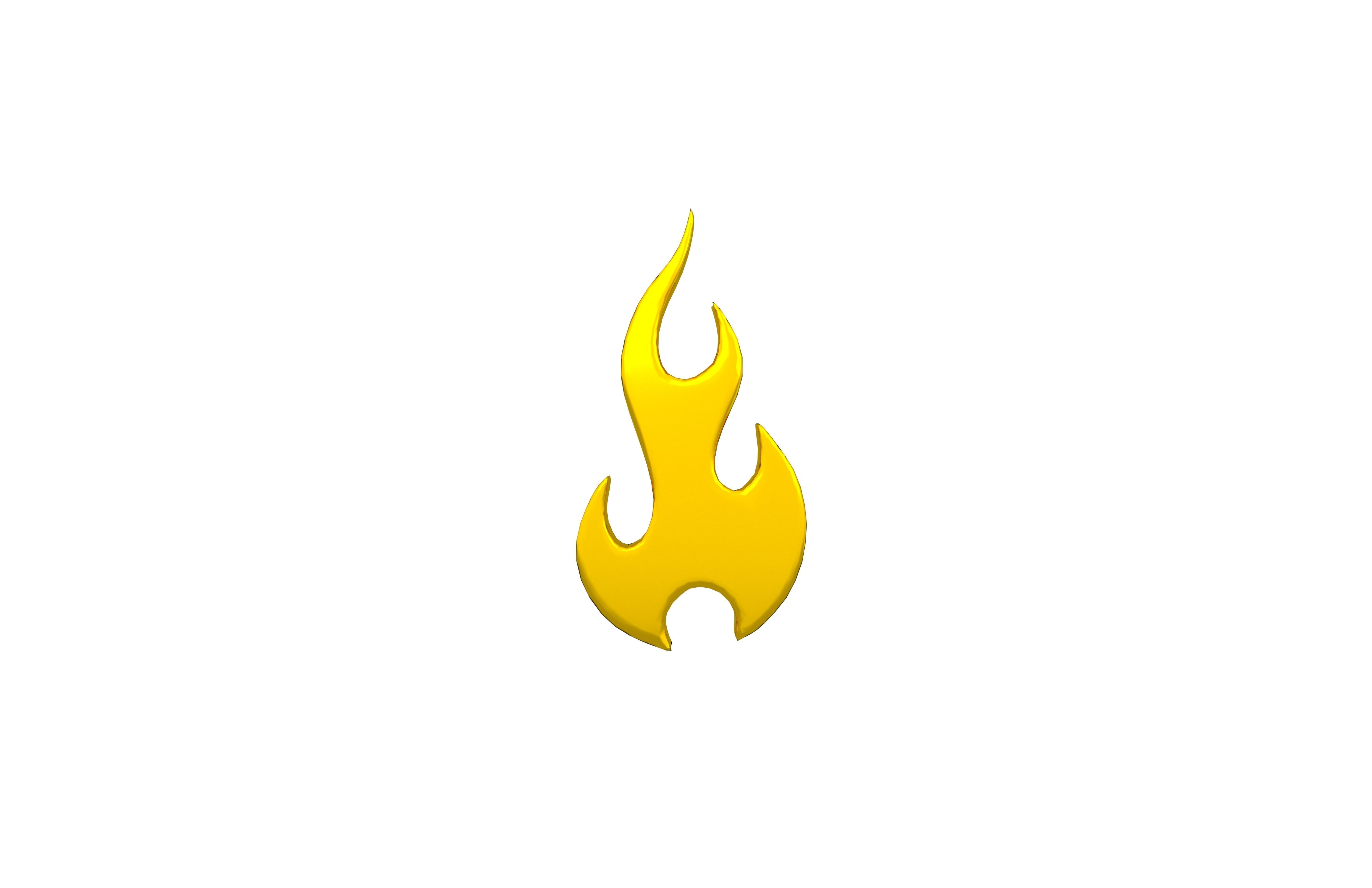 Fire Symbol v9 012 Low-poly 3D model_1