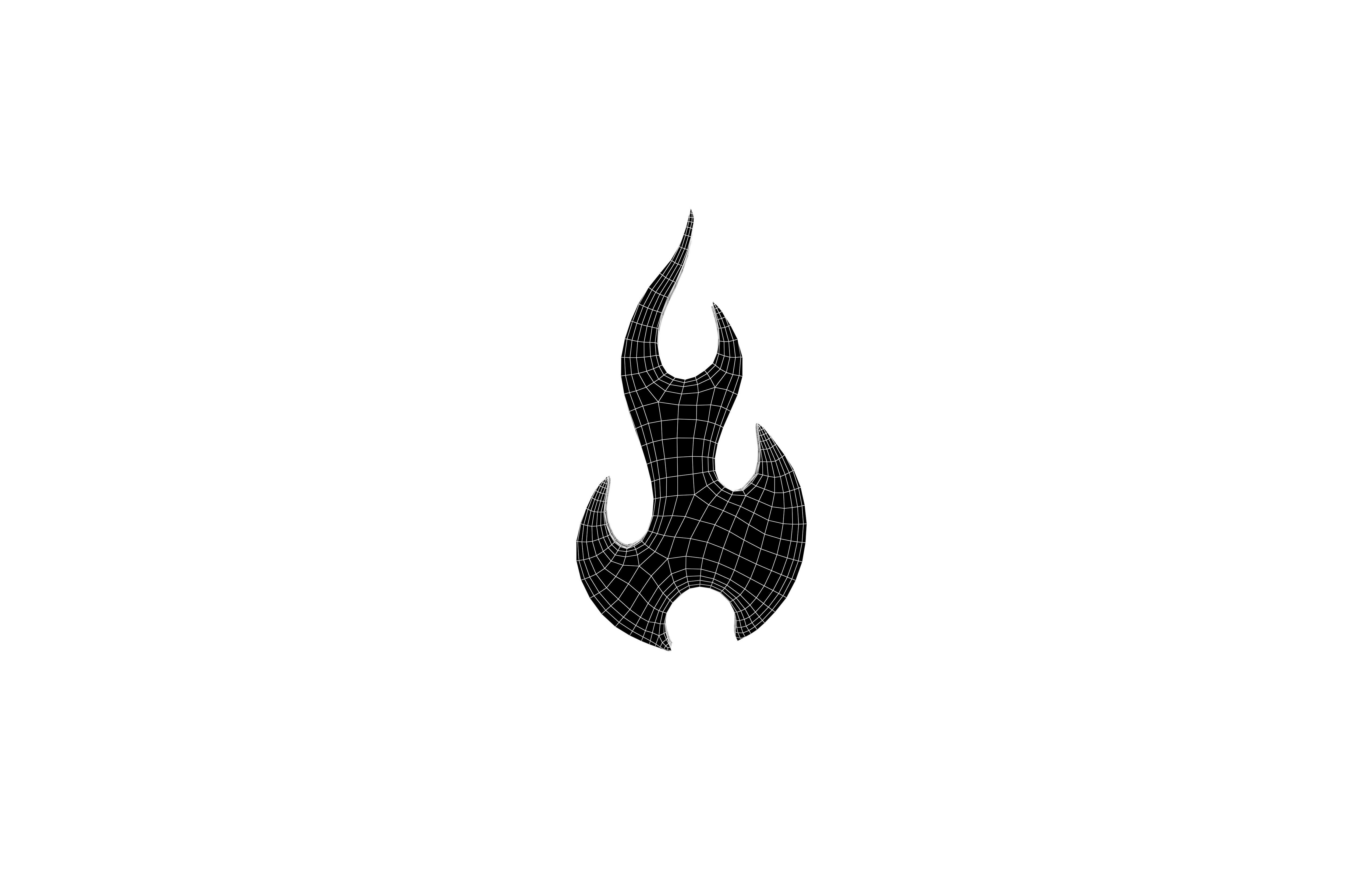 Fire Symbol v9 012 Low-poly 3D model_7