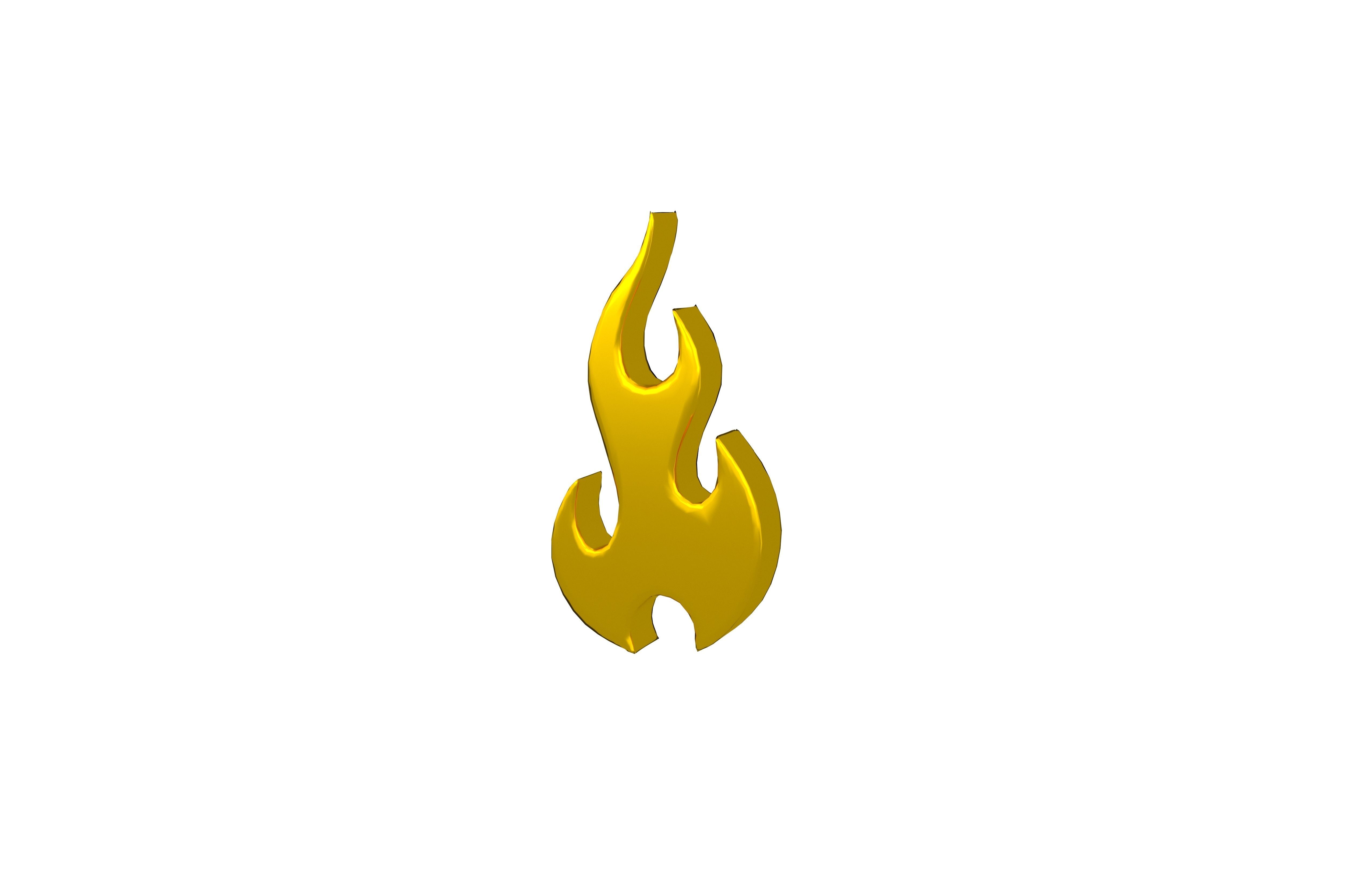 Fire Symbol v9 012 Low-poly 3D model_2
