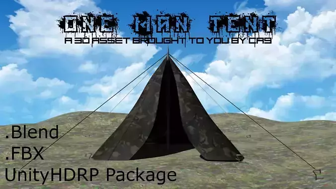 One Man Tent Free 3D model