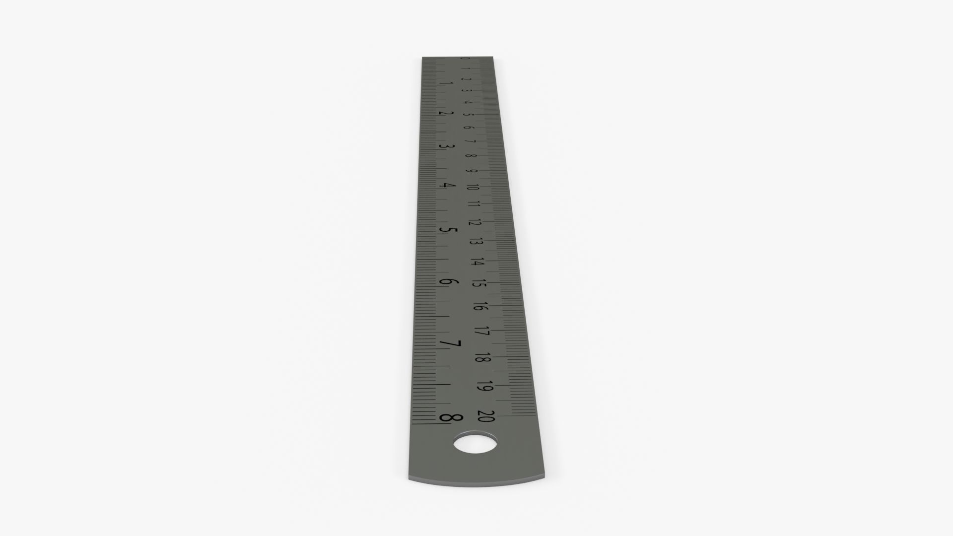 Ruler metal 03 3D model_3
