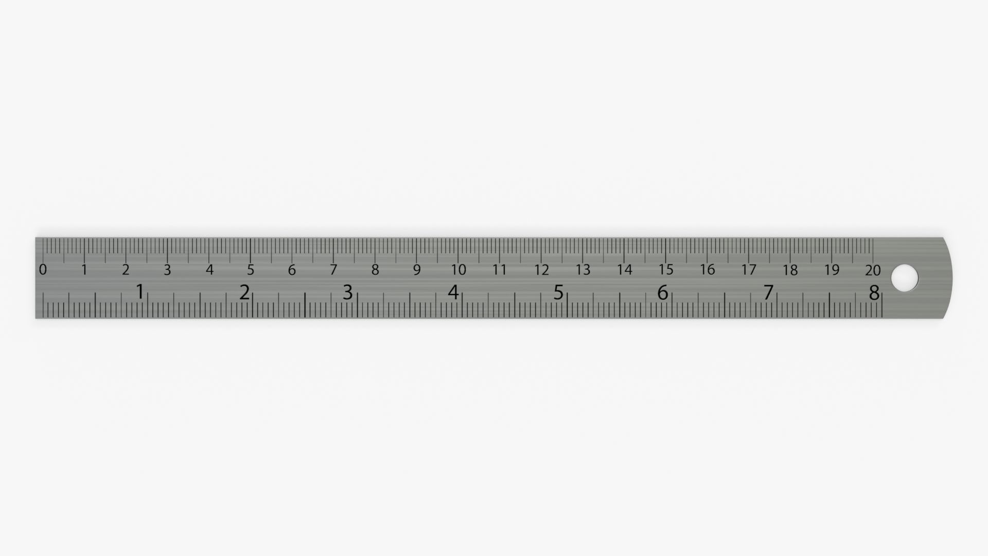 Ruler metal 03 3D model_4