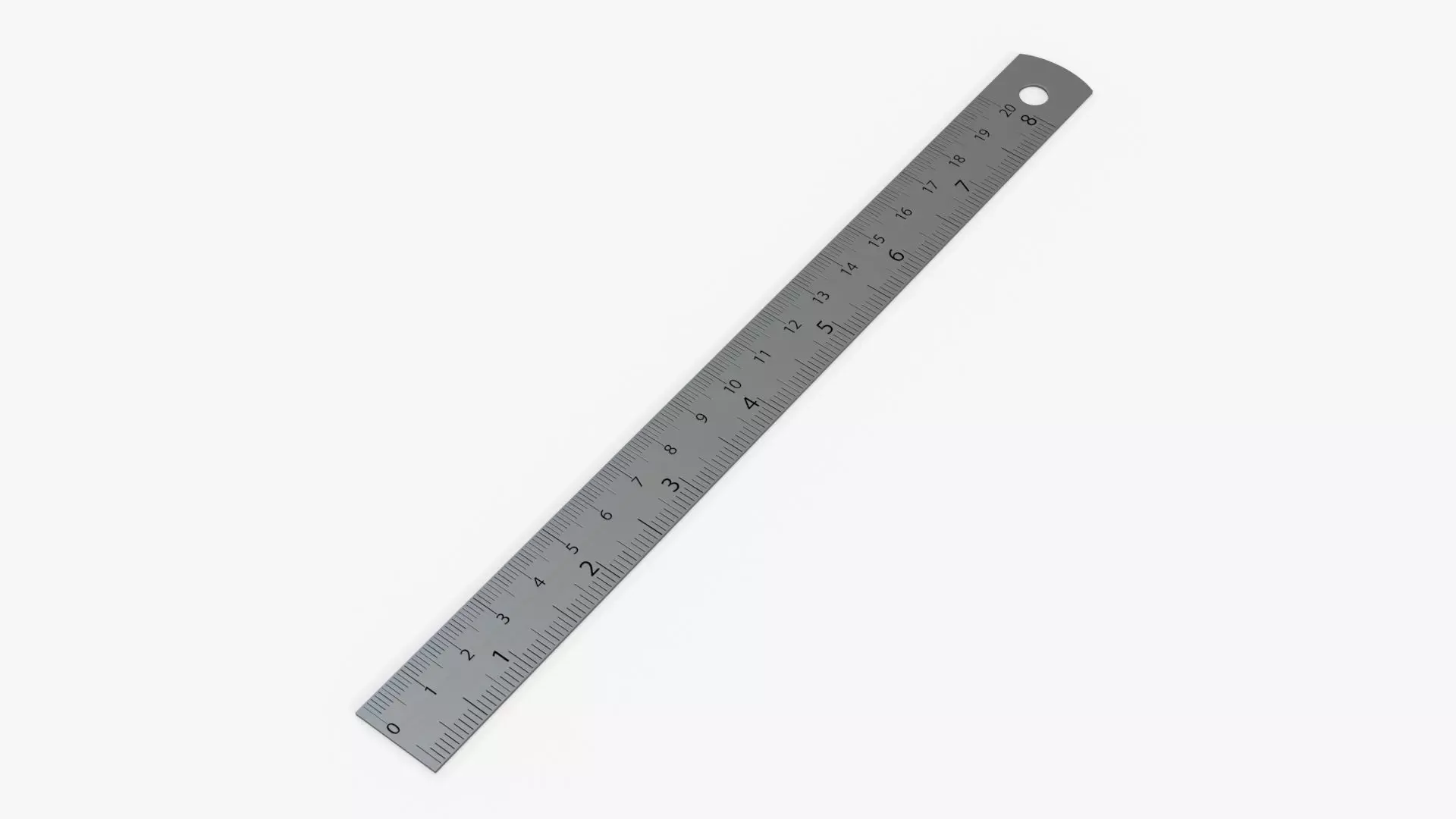 Ruler metal 03 3D model_0